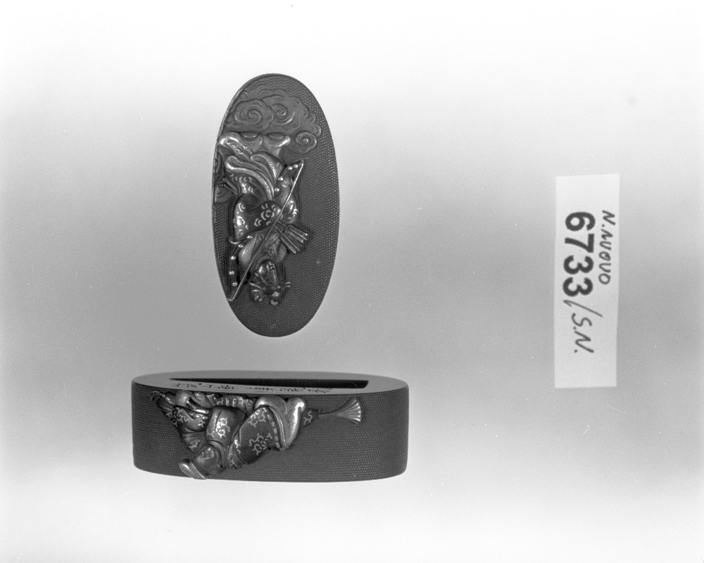 elementi decorativi (fuchi, opera isolata) di Tsukiyama ken Sadachika (secc. XVI/ XIX)