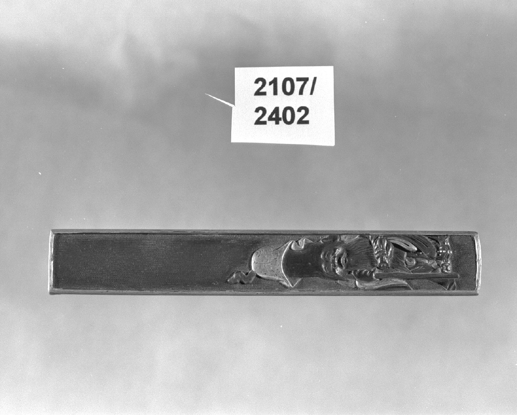 divinità orientale (impugnatura di arma bianca, opera isolata) - ambito giapponese (sec. XIX)