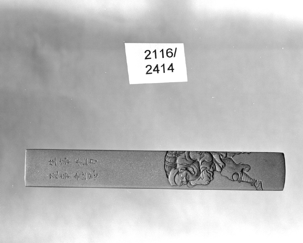 figura maschile (impugnatura di arma bianca, insieme) di Takenori detto Kansai (secc. XVI/ XIX)