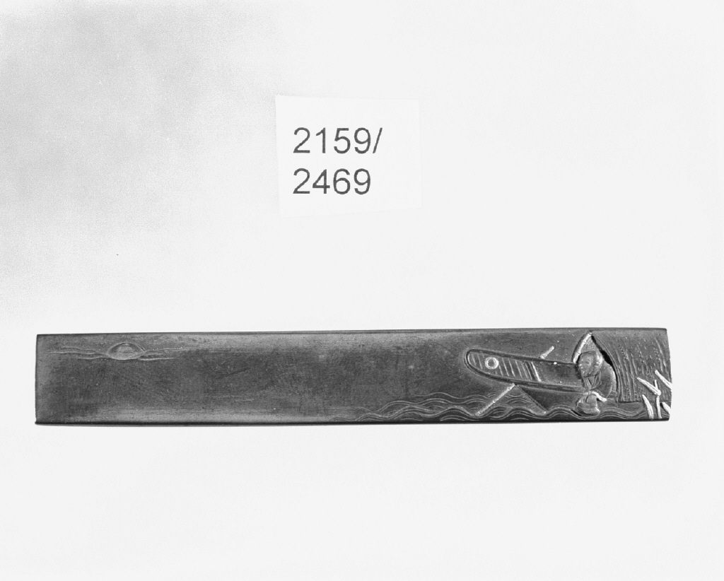 pescatore (impugnatura di arma bianca, opera isolata) - ambito giapponese (secc. XVI/ XIX)