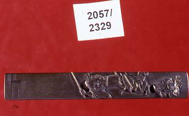 iscrizione (impugnatura di arma bianca, elemento d'insieme) di Kikuchi Tsunekatsu (secc. XVI/ XIX)