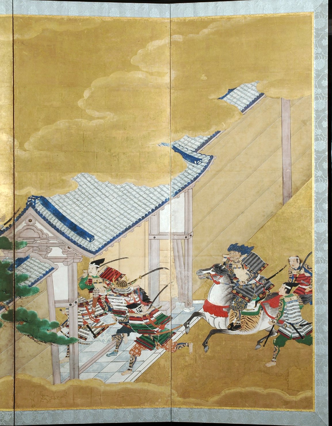 scena di battaglia (paravento, opera isolata) - ambito giapponese (seconda metà sec. XVII)