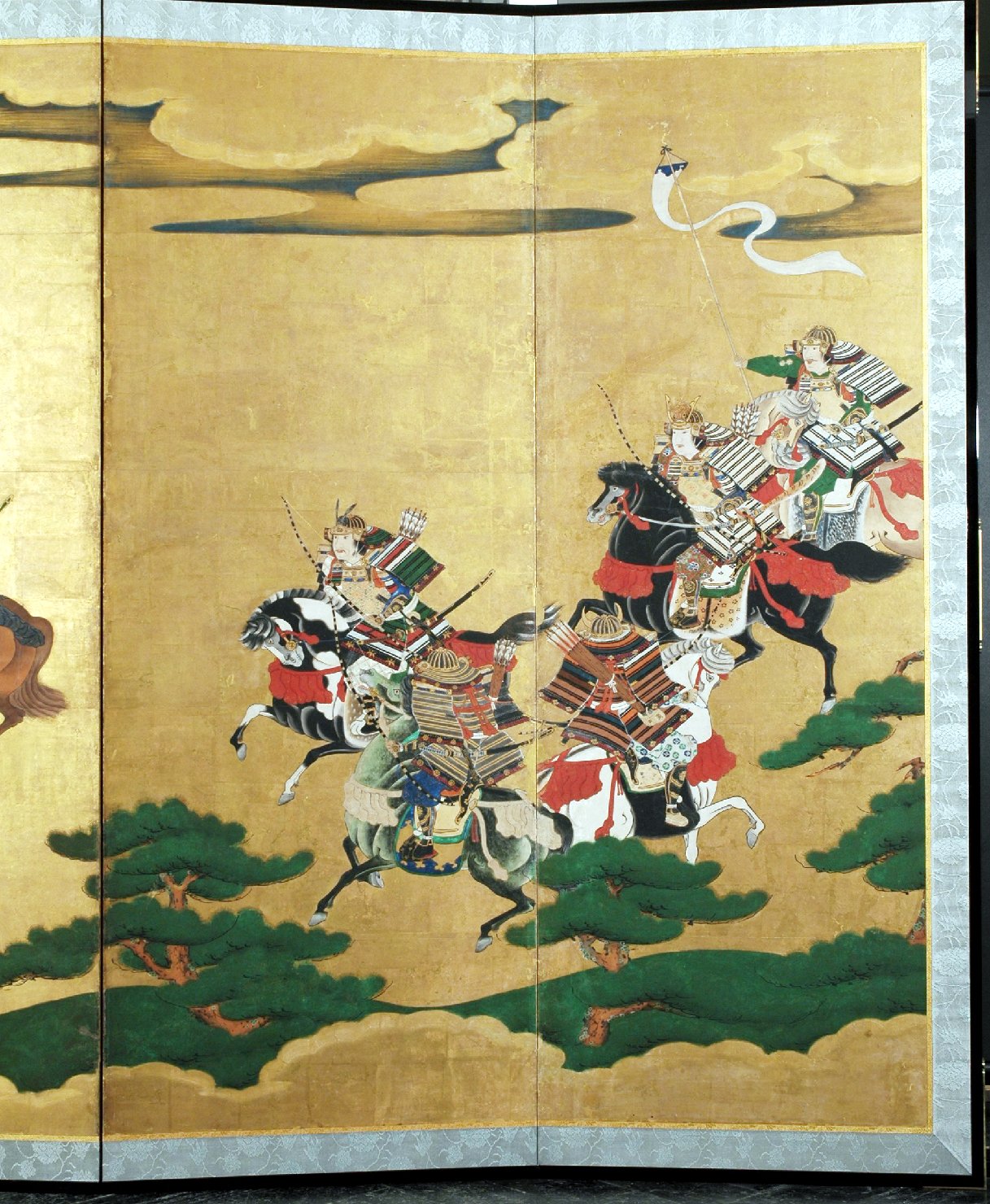 scena di battaglia (paravento, opera isolata) - ambito giapponese (seconda metà sec. XVII)