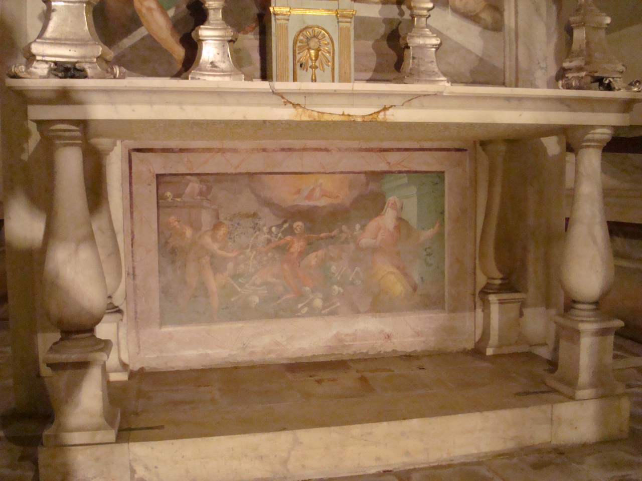 Ezechiele ha la visione della valle delle ossa inaridite (dipinto murale) di Naldini Giovanni Battista, Balducci Giovanni detto Cosci (sec. XVI)