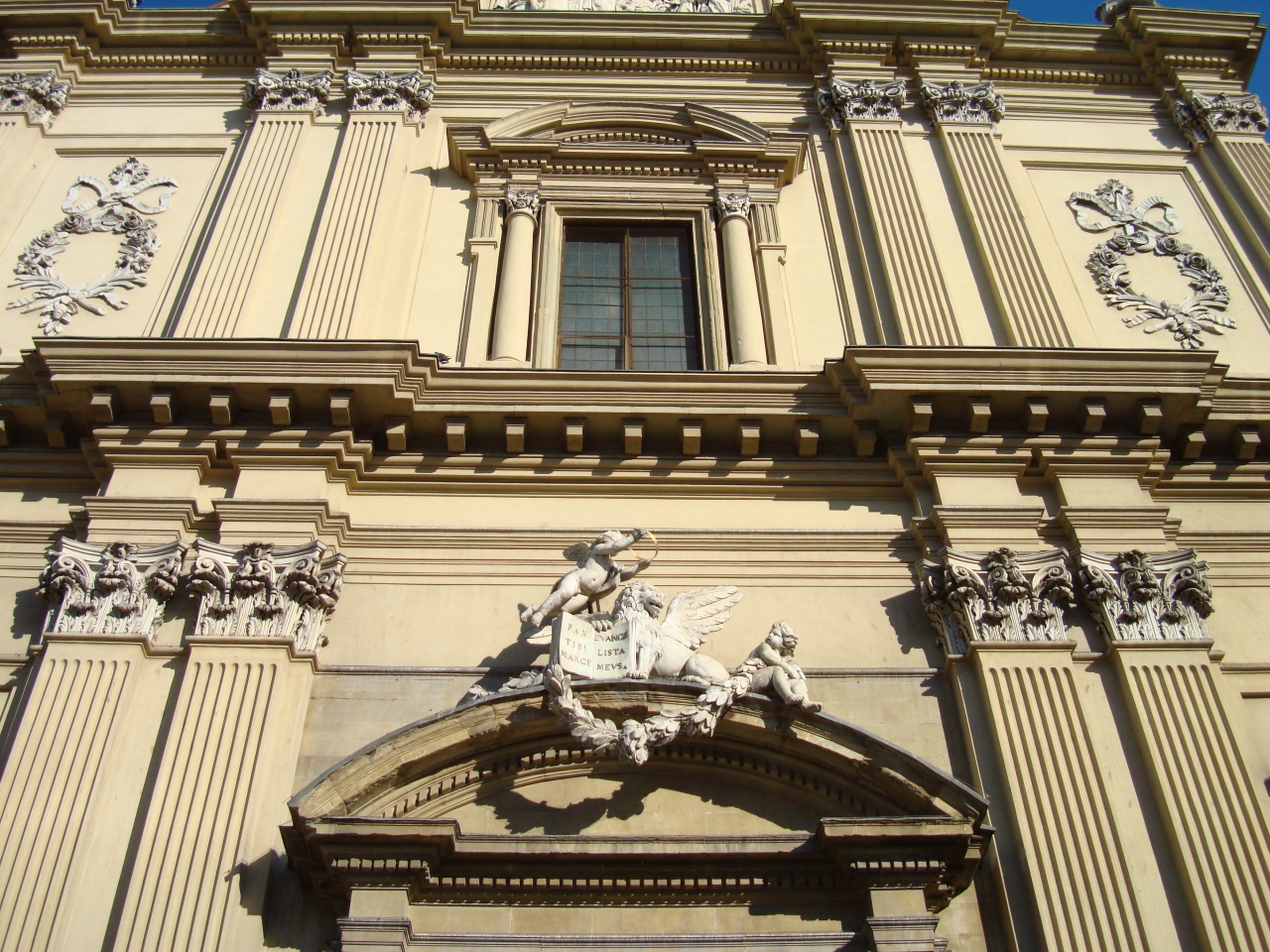 simbolo di San Marco: leone/ angeli (gruppo scultoreo) di Capezzuoli Giovanni Battista (sec. XVIII)