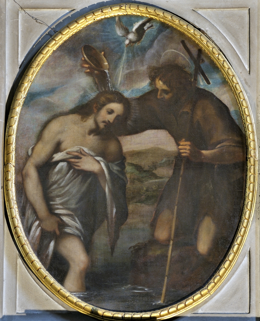 battesimo di Cristo (dipinto) di Paggi Giovanni Battista (sec. XVI)