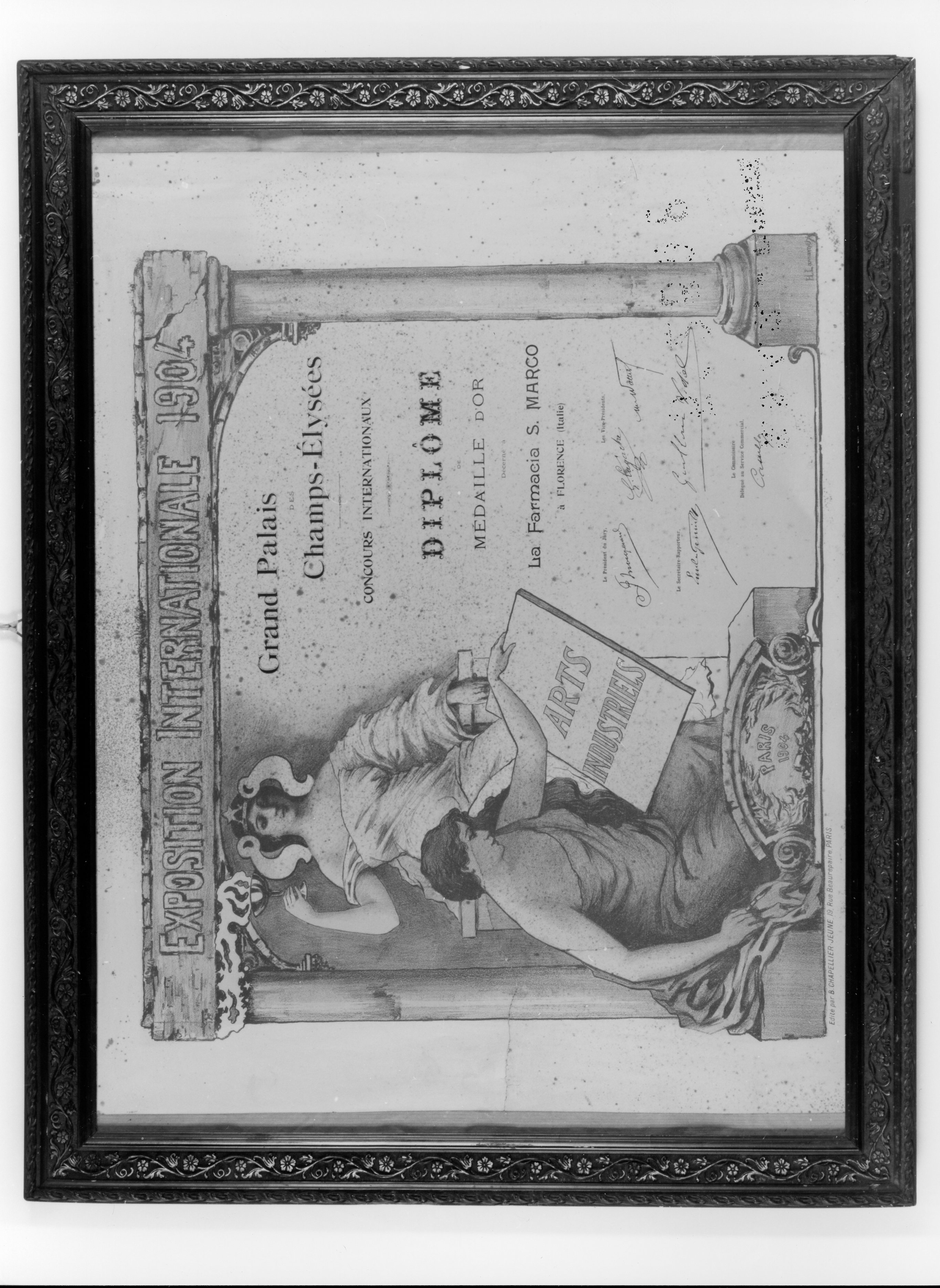 diploma - manifattura francese (sec. XX)