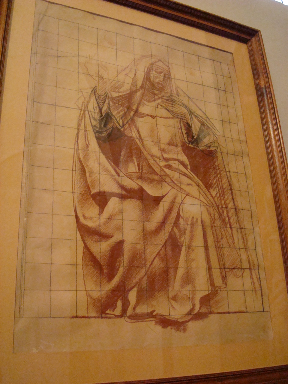 Santa Caterina da Siena (disegno preparatorio) di Annigoni Pietro (sec. XX)