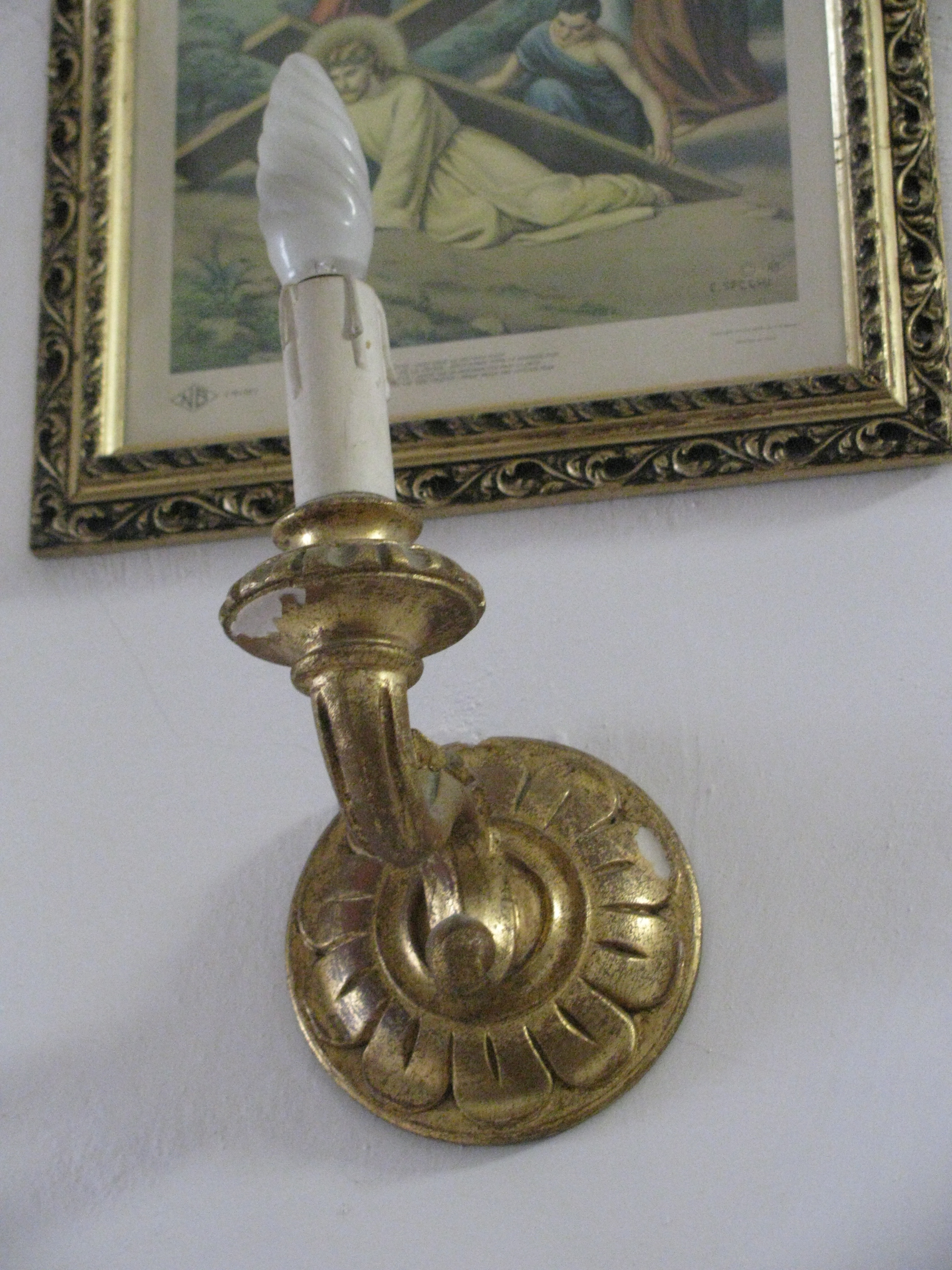 candeliere da parete, serie - bottega marchigiana (prima metà sec. XIX)
