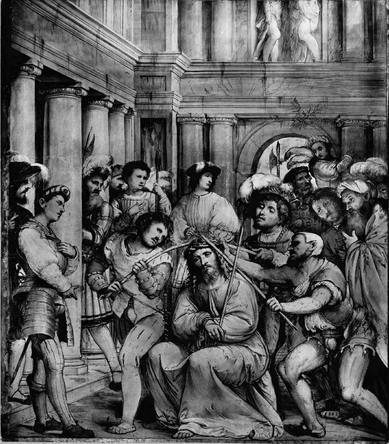 Architettura – Chiese – Apparati dipinti <Incoronazione di spine>- Cremona (positivo) di Anonimo (prima metà XX)