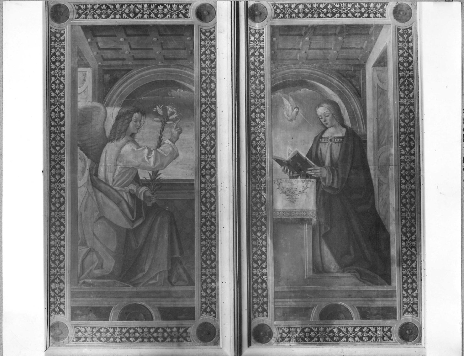 Architettura – Chiese – Pittura – Ante d’organo <Annunciazione> - Cremona (positivo) di Sansoni, Mario (studio) (prima metà XX)