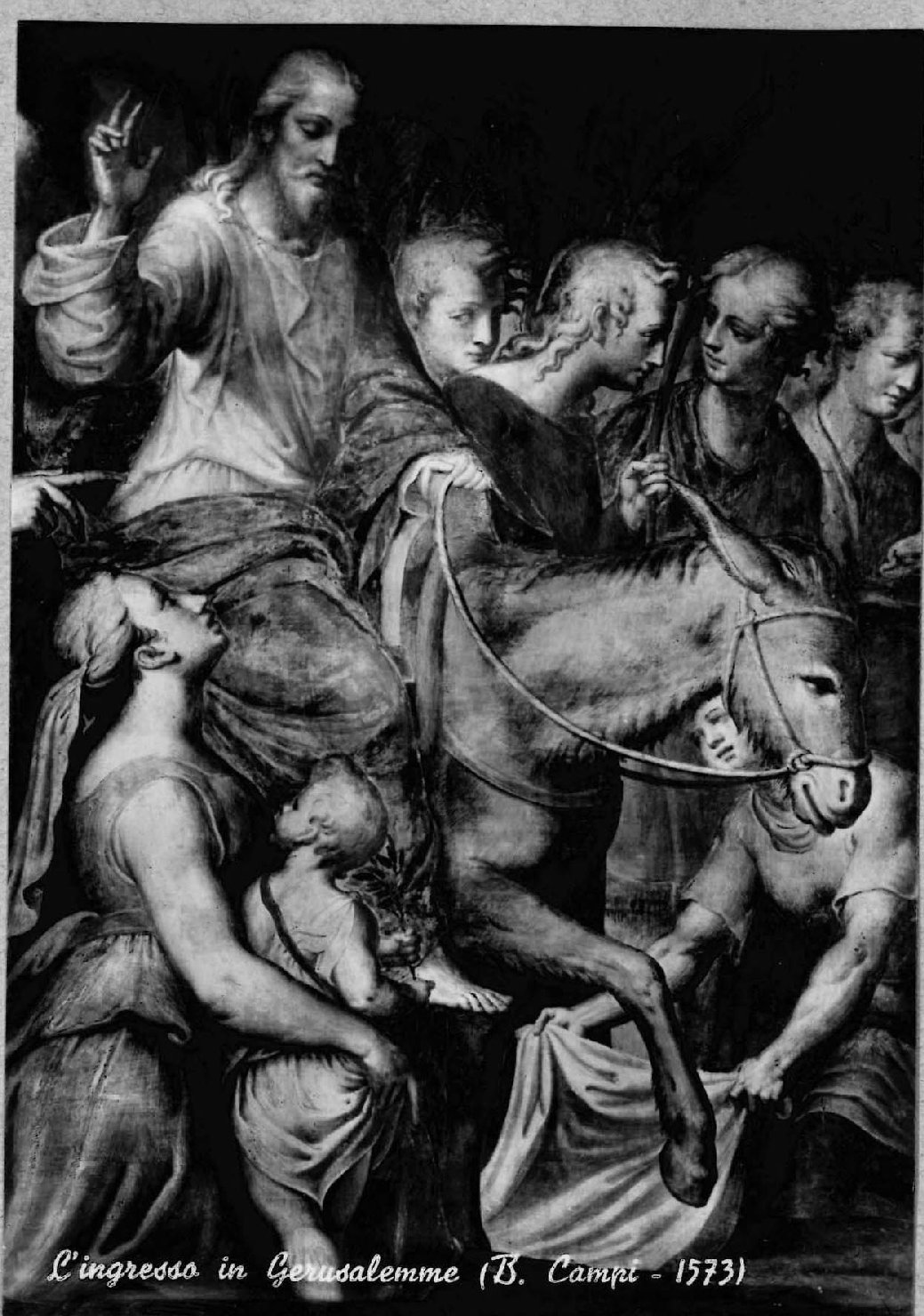 Architettura – Chiese – Apparati dipinti <Ingresso di Gesù in Gerusalemme> Cremona (positivo) di Fazioli, Ernesto (studio) (XX)