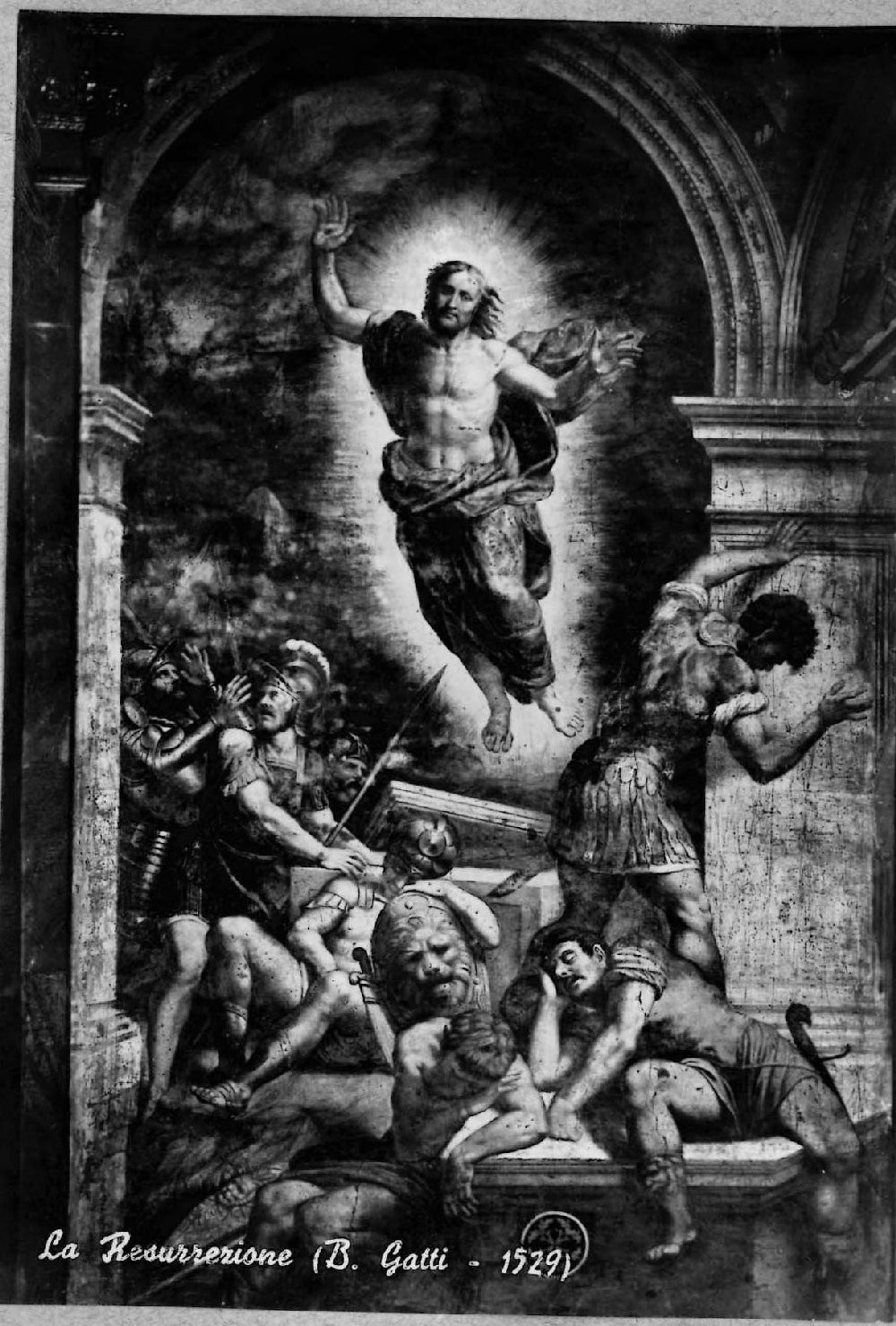 Architettura – Chiese – Apparati dipinti <Resurrezione> Cremona (positivo) di Fazioli, Ernesto (studio) (XX)