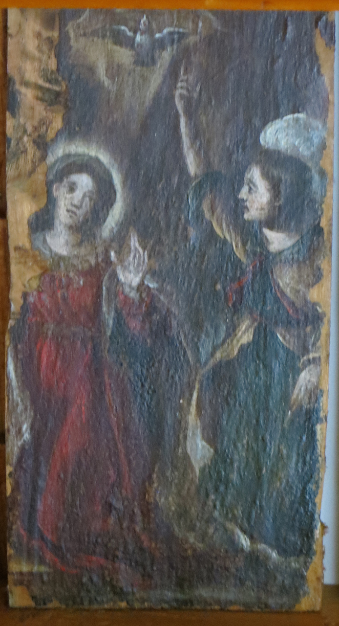 Annunciazione (dipinto, elemento d'insieme) - ambito italiano (sec. XVII)