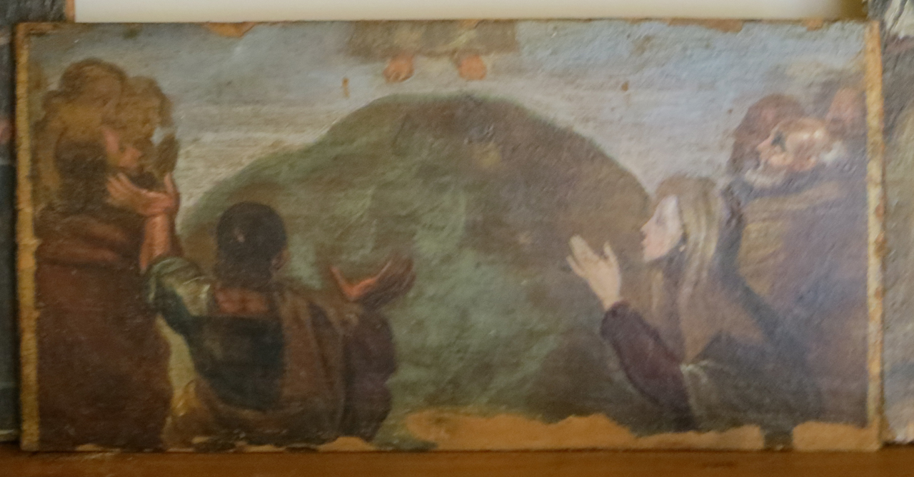 Ascensione di Cristo (dipinto, elemento d'insieme) - ambito italiano (sec. XVII)