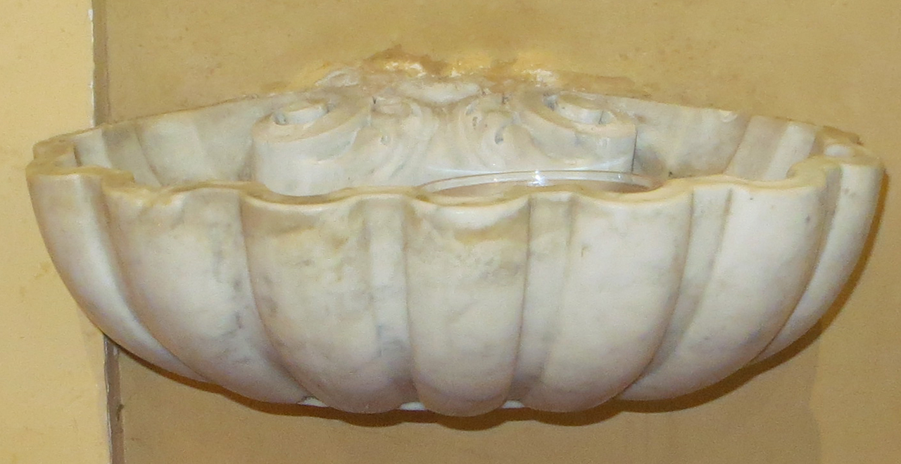 soggetto non rilevabile (acquasantiera, coppia) - ambito marchigiano (seconda metà sec. XIX)