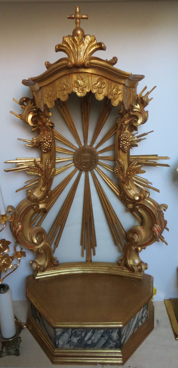 soggetto non rilevabile (tronetto per esposizione eucaristica) - bottega marchigiana (sec. XVIII)