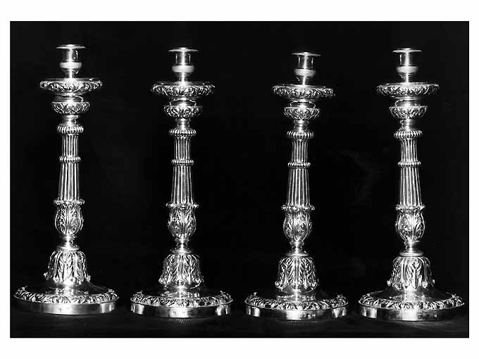 candeliere, serie - manifattura napoletana (prima metà sec. XIX)