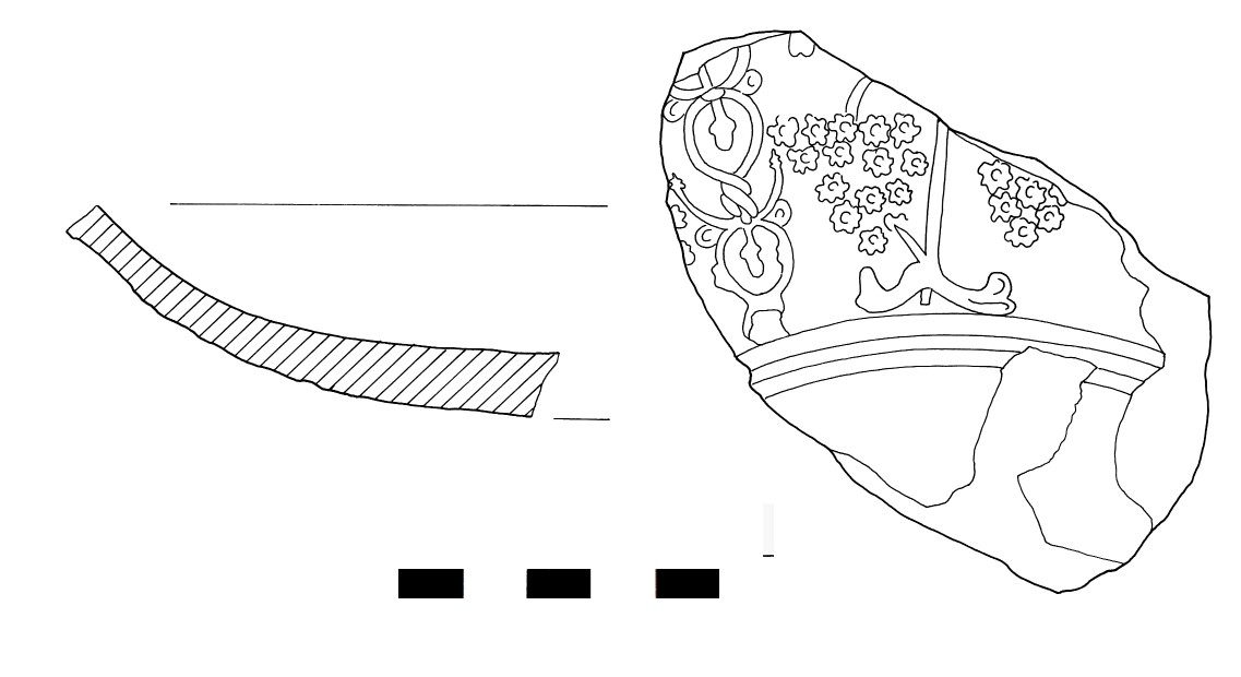 coppa/ emisferica, Dragendorff 37 - ambito gallo romano, produzione di Lezoux (?) (II)