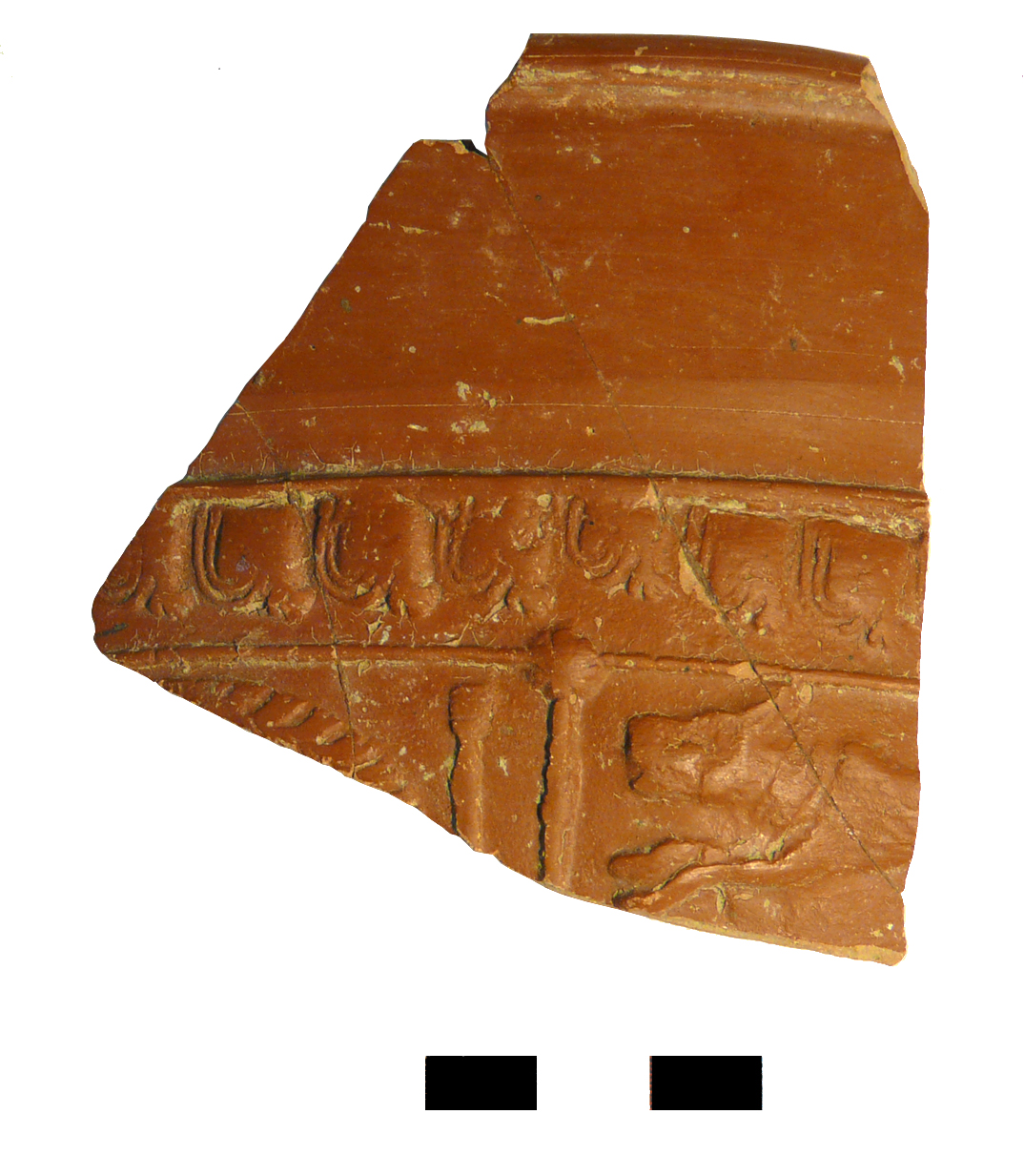 coppa/ emisferica, Dragendorff 37 - ambito gallo romano, produzione di La Graufesenque (I-II)
