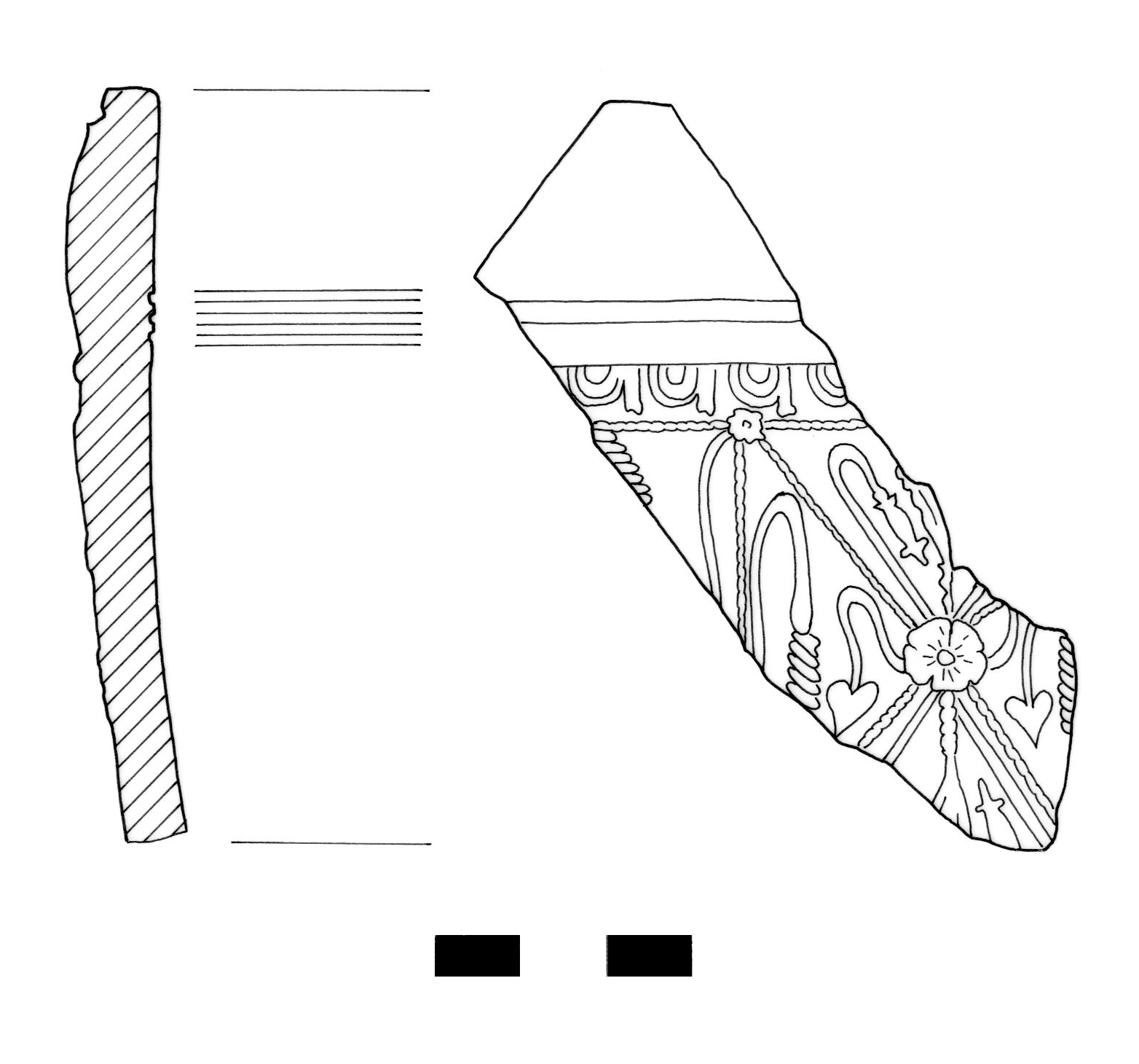 coppa/ cilindrica, Dragendorff 30 - ambito gallo romano (I-II)