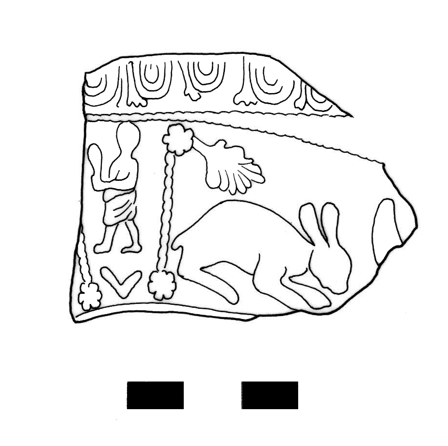 coppa/ emisferica, Dragendorff 37 - ambito gallo romano, La Graufesenque o Banassac (I-II)