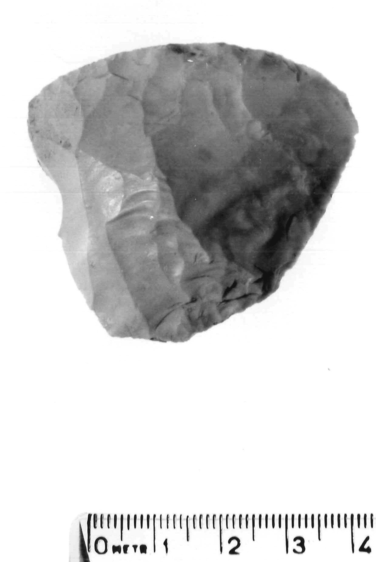 raschiatoio latero-trasversale - musteriano (paleolitico medio)