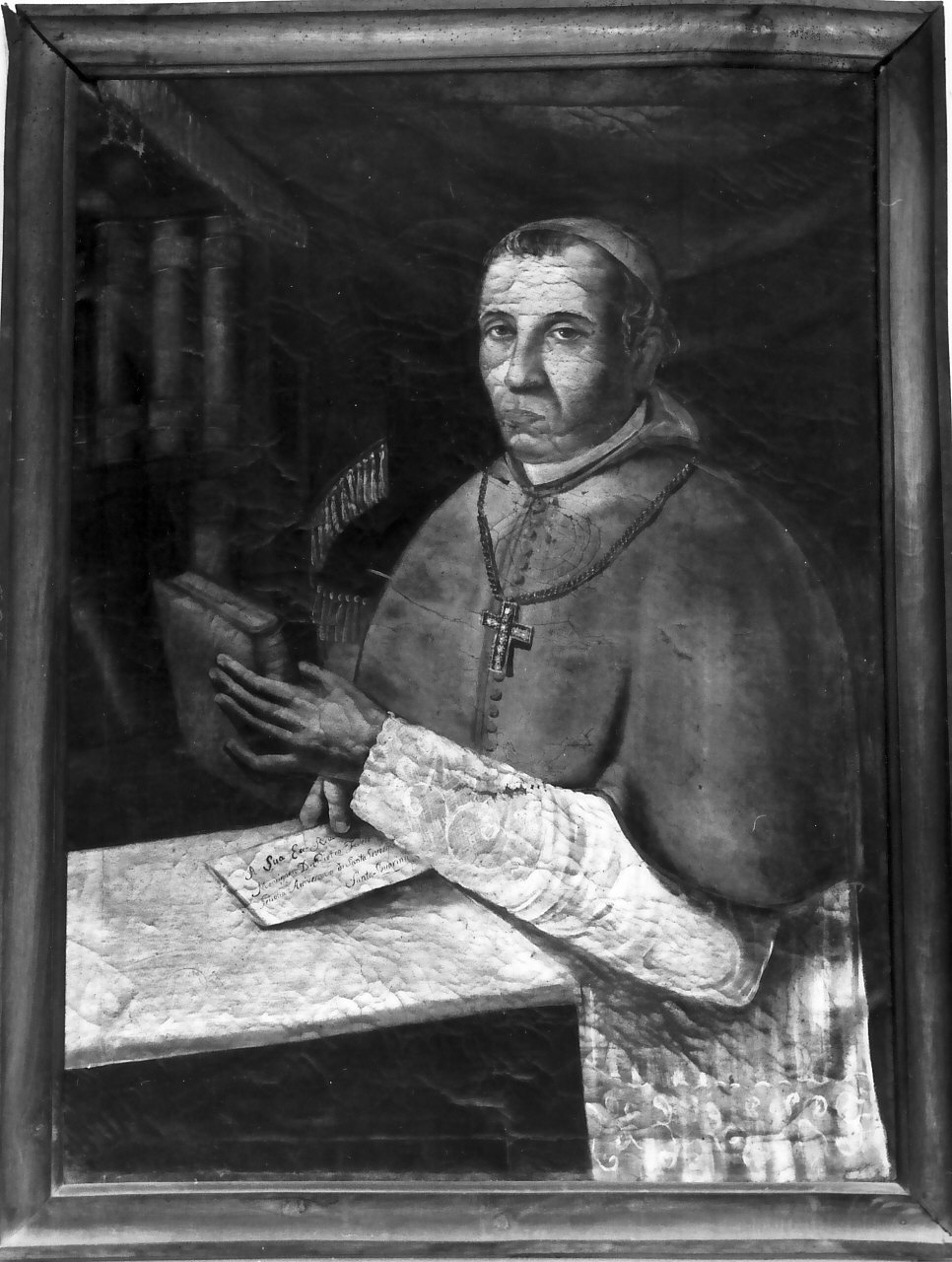 Arcivescovo P. Fedele Grisolia, ritratto di ecclesiastico (dipinto) - ambito calabrese (inizio sec. XIX)