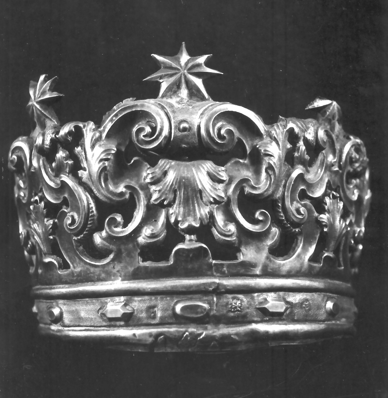 corona da statua, serie - bottega napoletana (sec. XVIII)