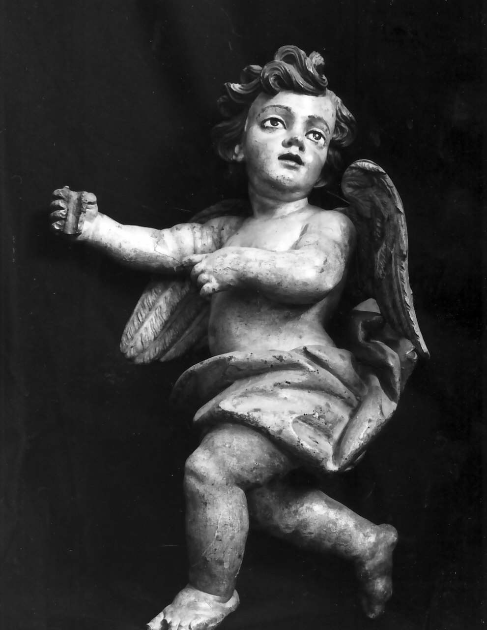 angelo reggicandelabro (scultura, coppia) - bottega napoletana (sec. XVIII)