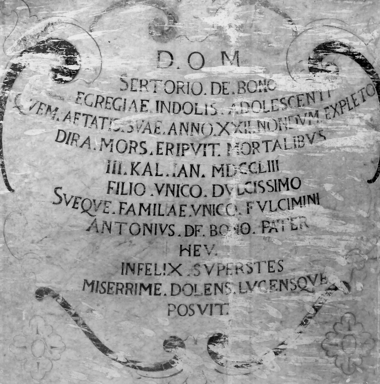 lapide, opera isolata - bottega Italia meridionale (sec. XVIII)