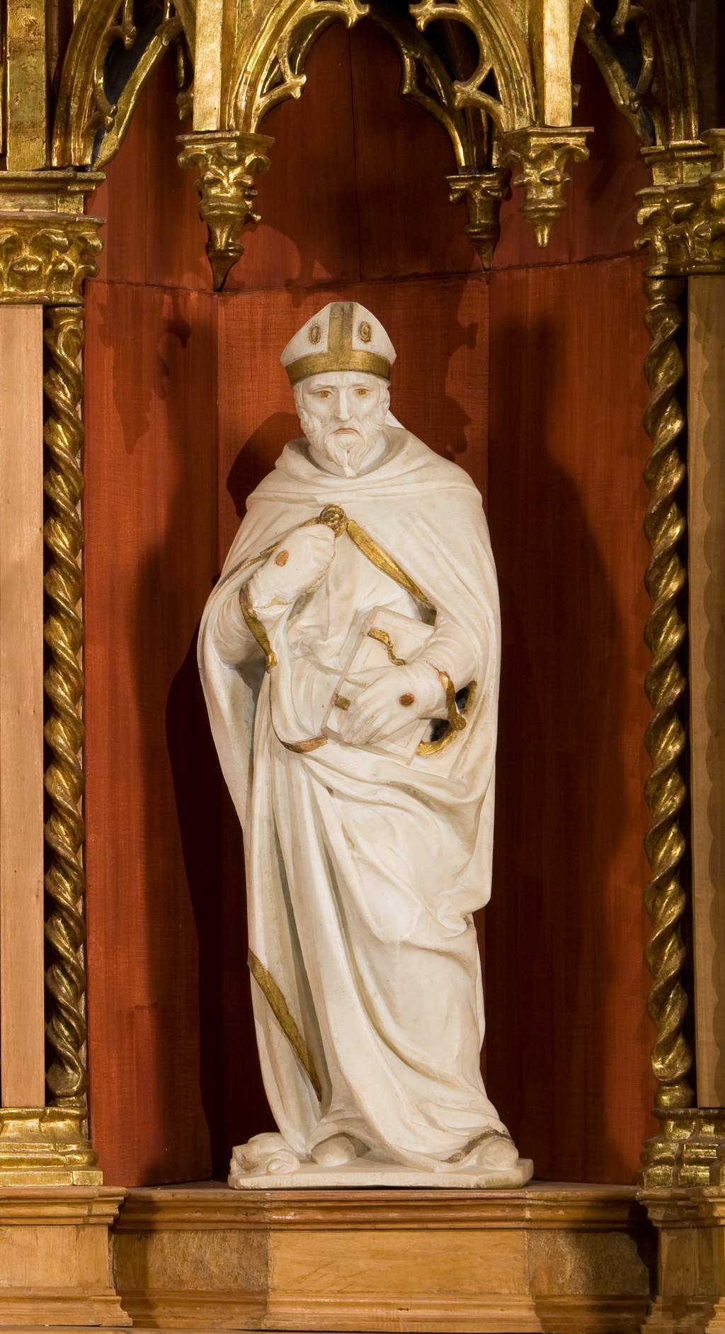 Santo vescovo (scultura) di Priamo della Quercia (attribuito) (secondo quarto sec. XV)