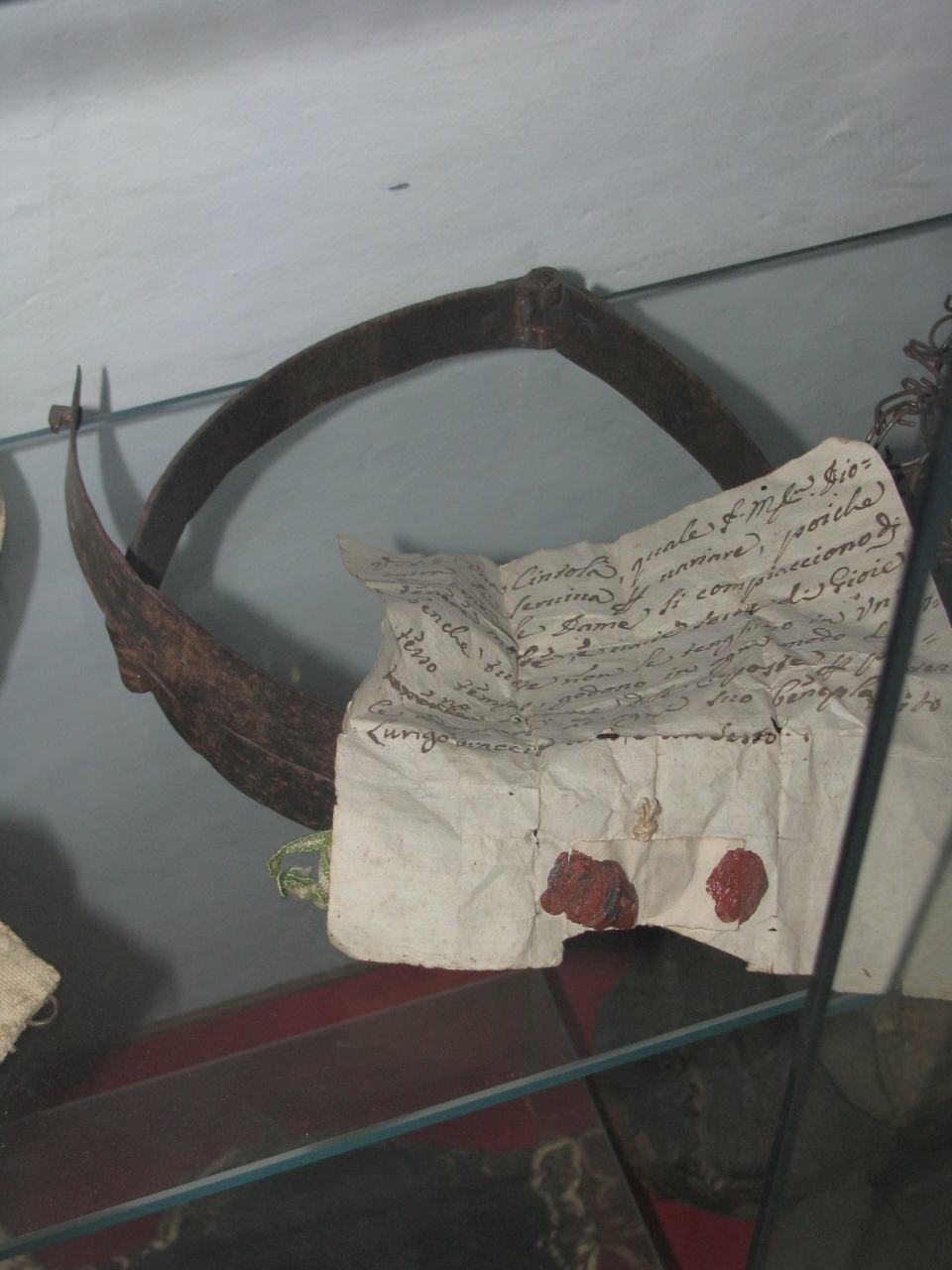 cilicio, cintura di ferro, strumento per l'autopunizione corporale - produzione fiorentina (1673/08/14)