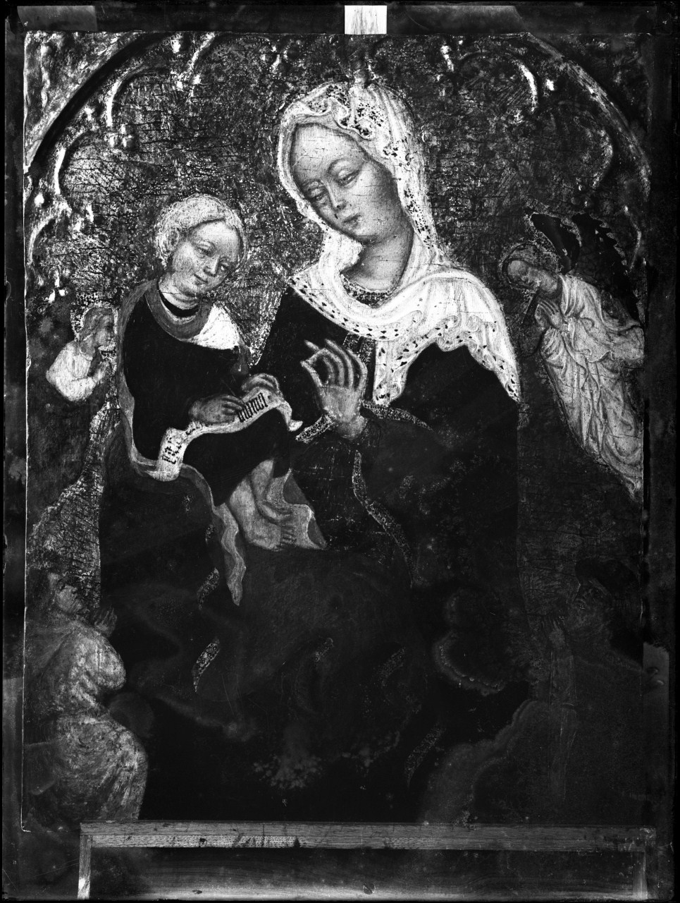 Madonna col Bambino; tempera su tavola (negativo) di Vermehren, Augusto - ambito Italia settentrionale (prima metà XX)