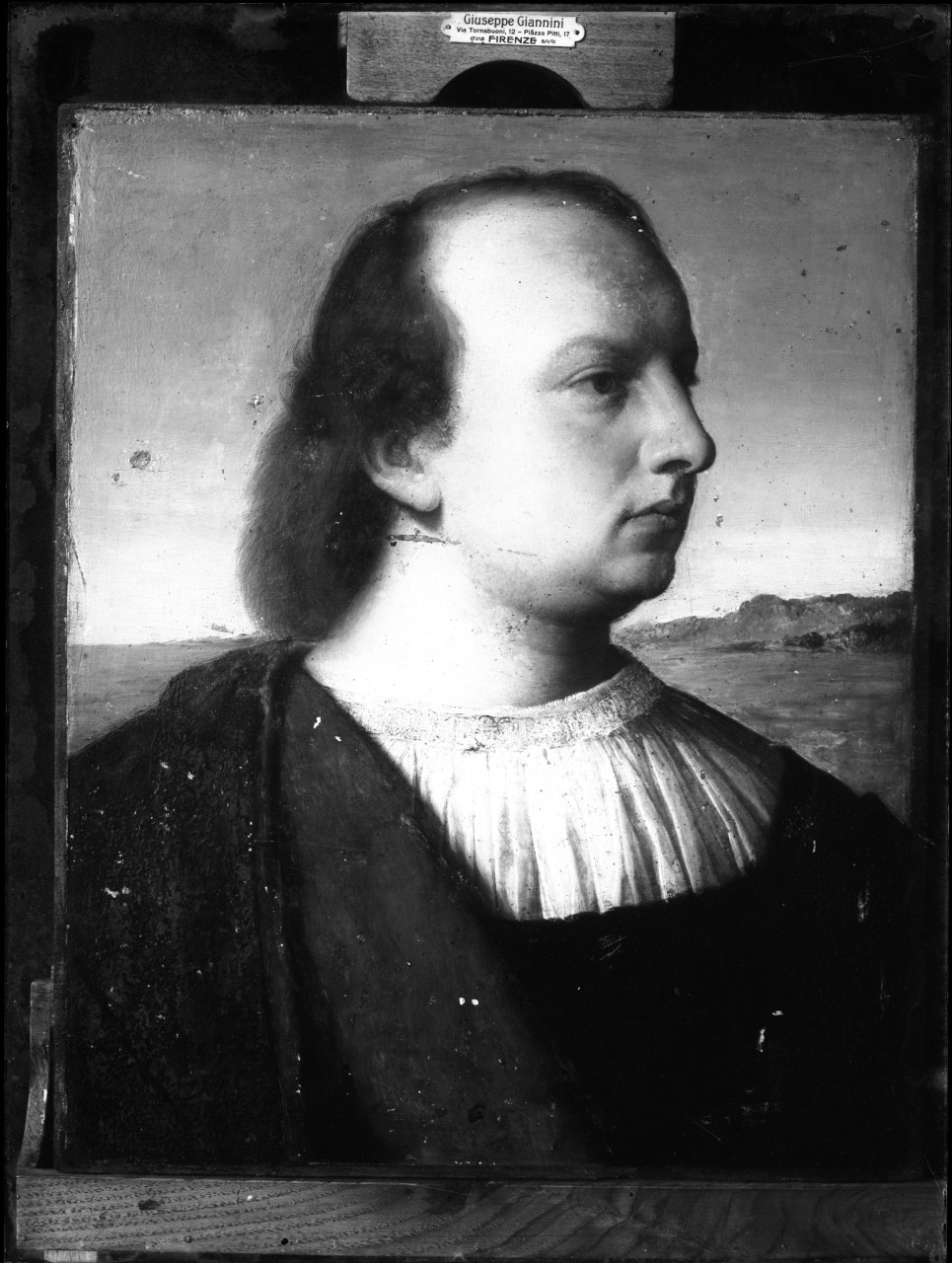 Ritratto d'uomo; dipinto su tavola; V. Catena - collezione privata (negativo) di Catena Vincenzo, Vermehren, Augusto (prima metà XX)