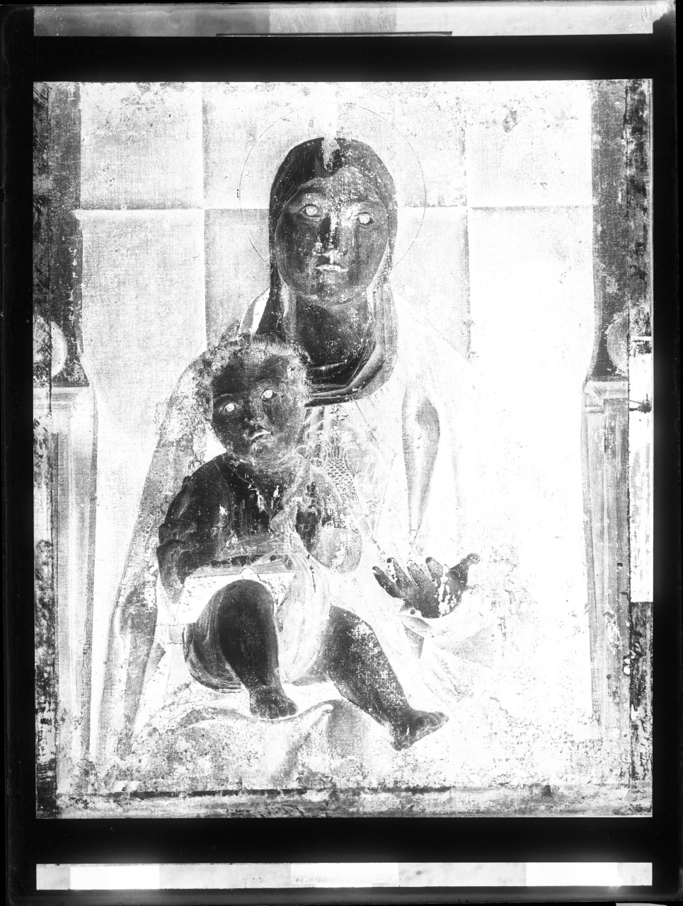 Madonna col Bambino, "Pala di san Cassiano" (?); olio su tela (negativo) di Antonello da Messina (attr), Vermehren, Augusto (prima metà XX)