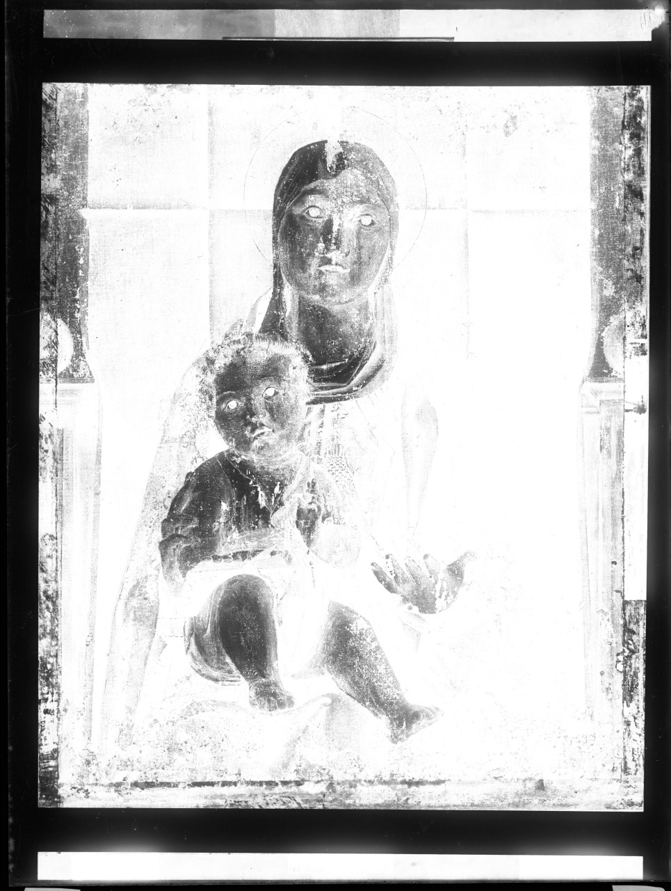 Madonna col Bambino, "Pala di san Cassiano" (?); olio su tela (negativo) di Antonello da Messina (attr), Vermehren, Augusto (prima metà XX)