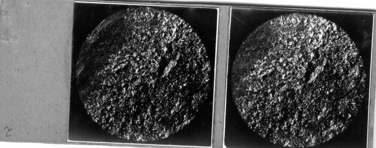 Ingrandimento al microscopio della pellicola pittorica (positivo) di Vermehren, Augusto (XX)