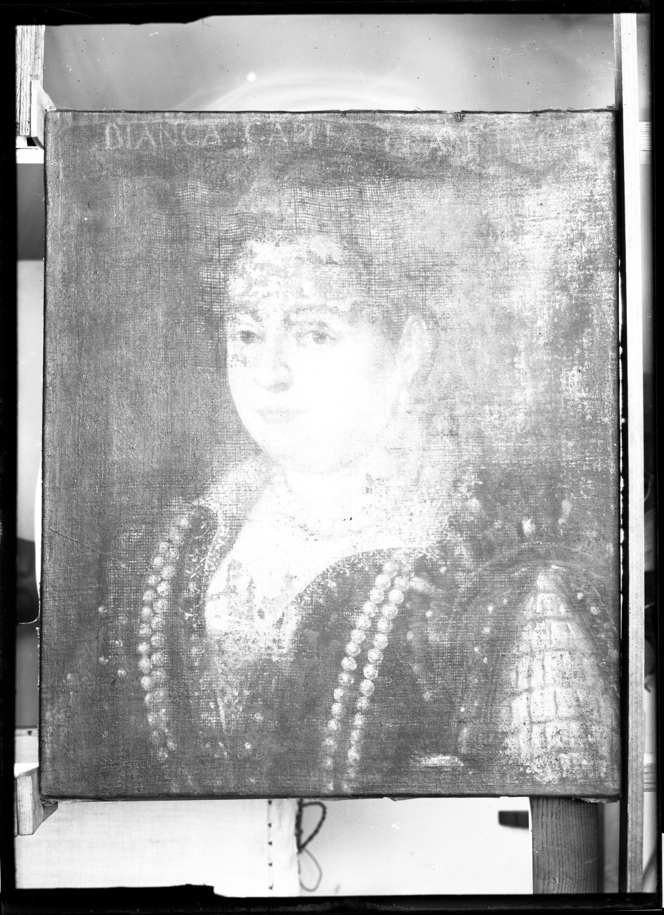 Ritratto di Bianca Capello; dipinto su tela (negativo) di Allori Alessandro (maniera), Vermehren, Augusto (XX)