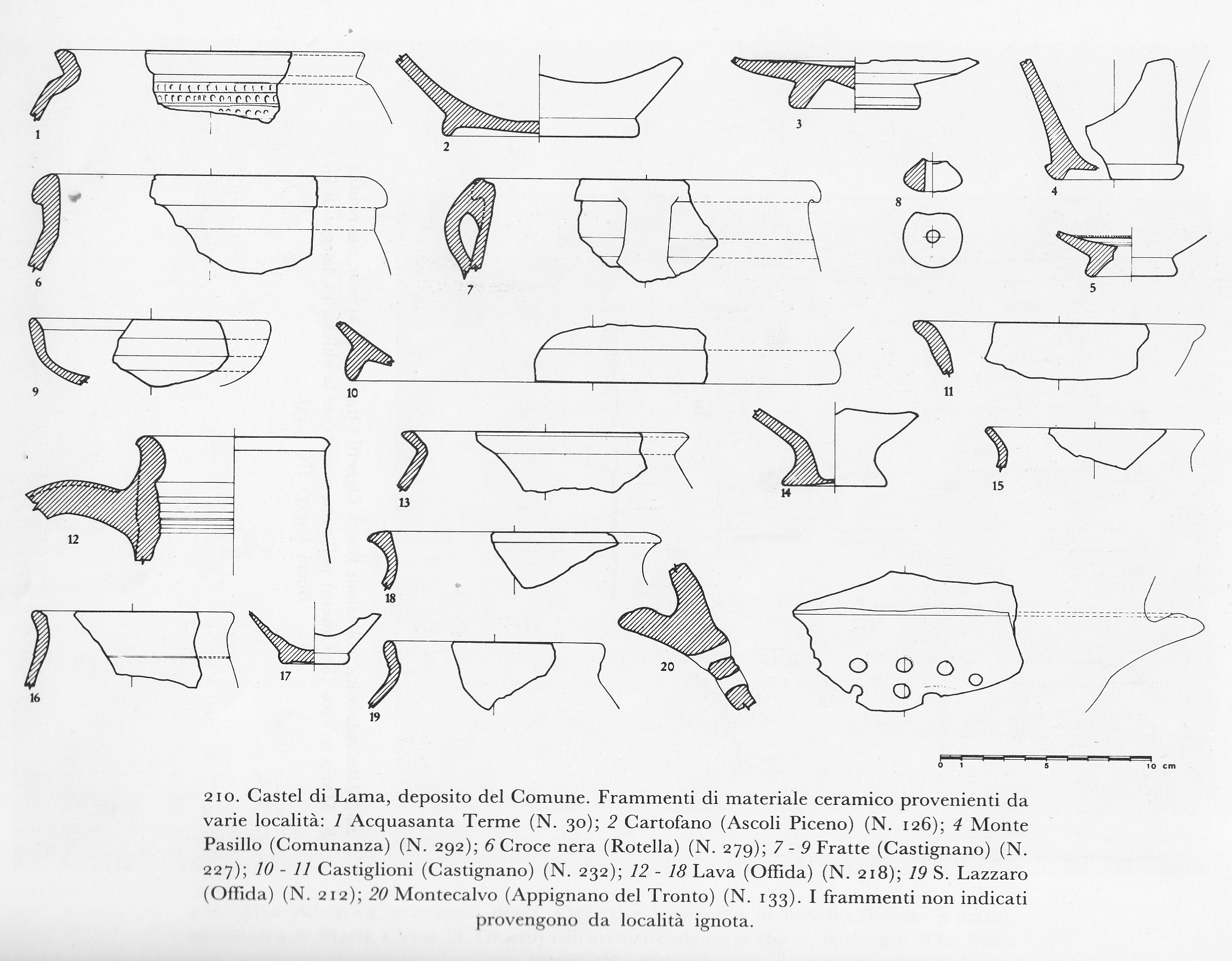 area di materiale mobile, area di frammenti fittili e materiali da costruzione - Offida (AP)  (Eta' romana)