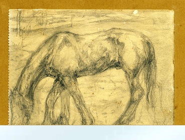 Cavallo (disegno) di Camona, Giuseppe - ambito Italia settentrionale (primo quarto XX)