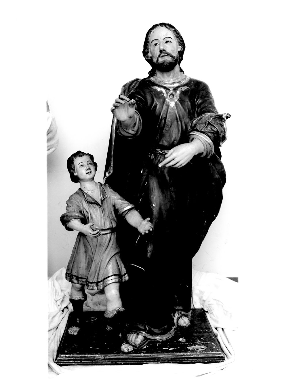 San Matteo e l'angelo (gruppo scultoreo, insieme) - bottega molisana (fine/ inizio XVIII/ XIX)