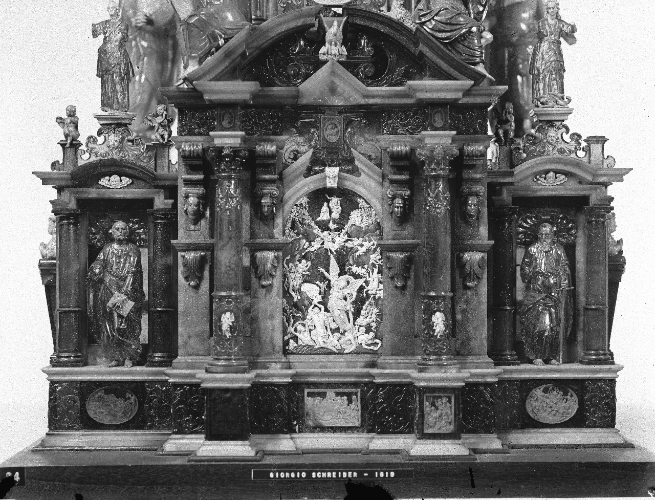 orazione di Cristo nell'orto di Getsemani (rilievo) di Schreiber George (secondo quarto sec. XVII)