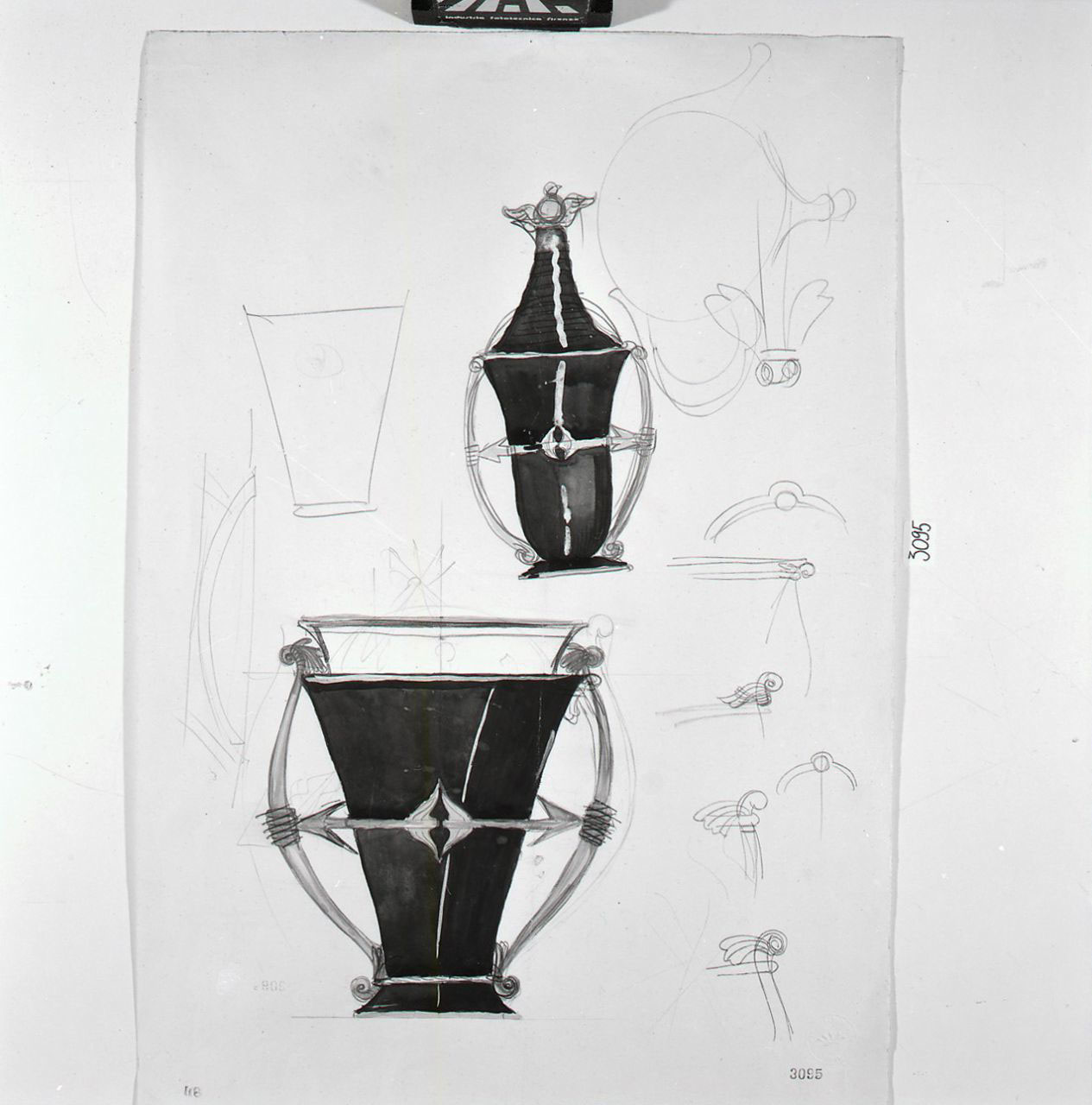 motivi decorativi (disegno) di Ponti Giovanni (sec. XX)