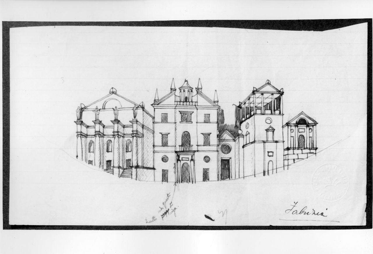 Architetture per le mie donne, architettura (disegno preparatorio) di Ponti Giovanni (sec. XX)