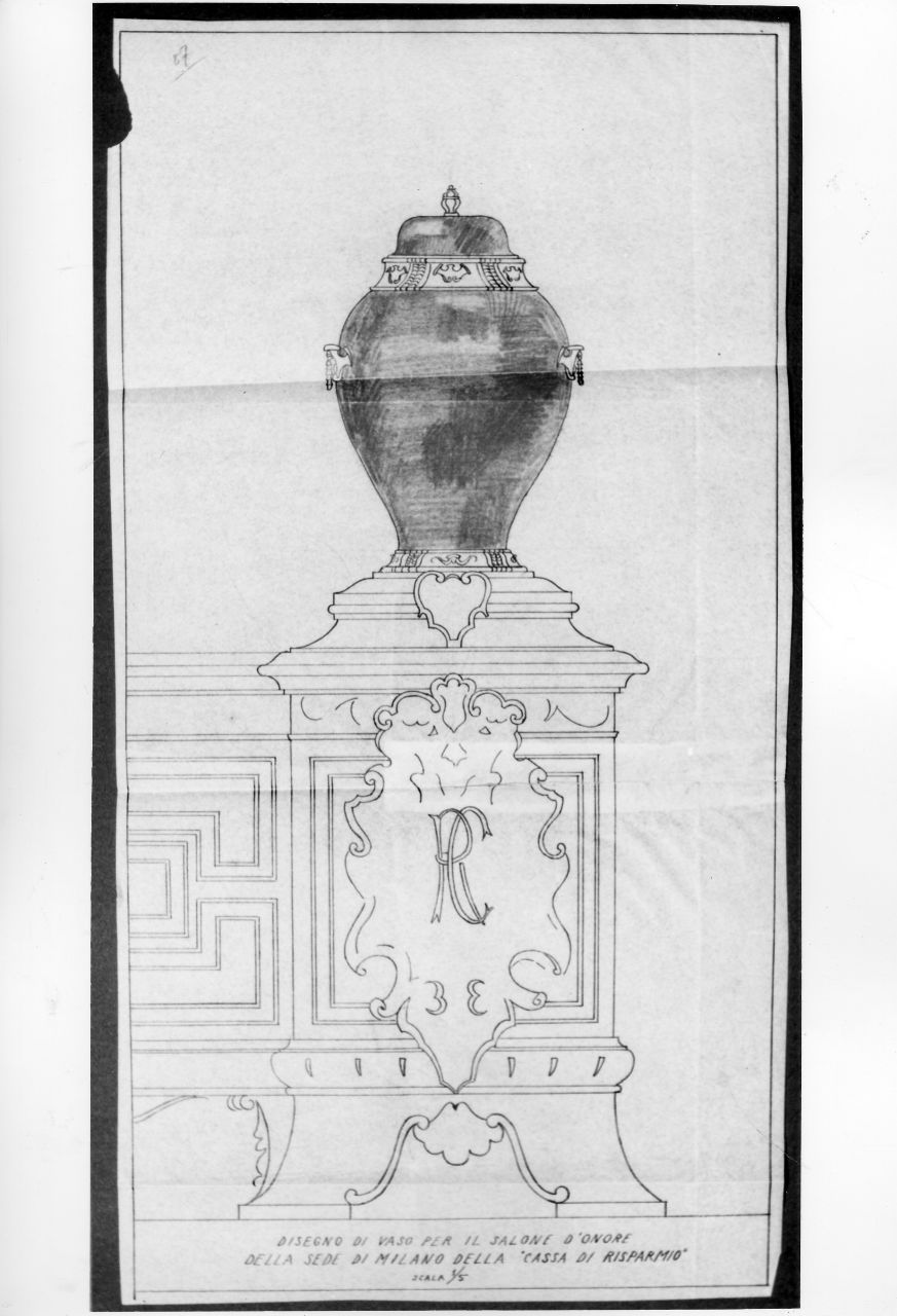 vaso (disegno) di Ponti Giovanni (sec. XX)