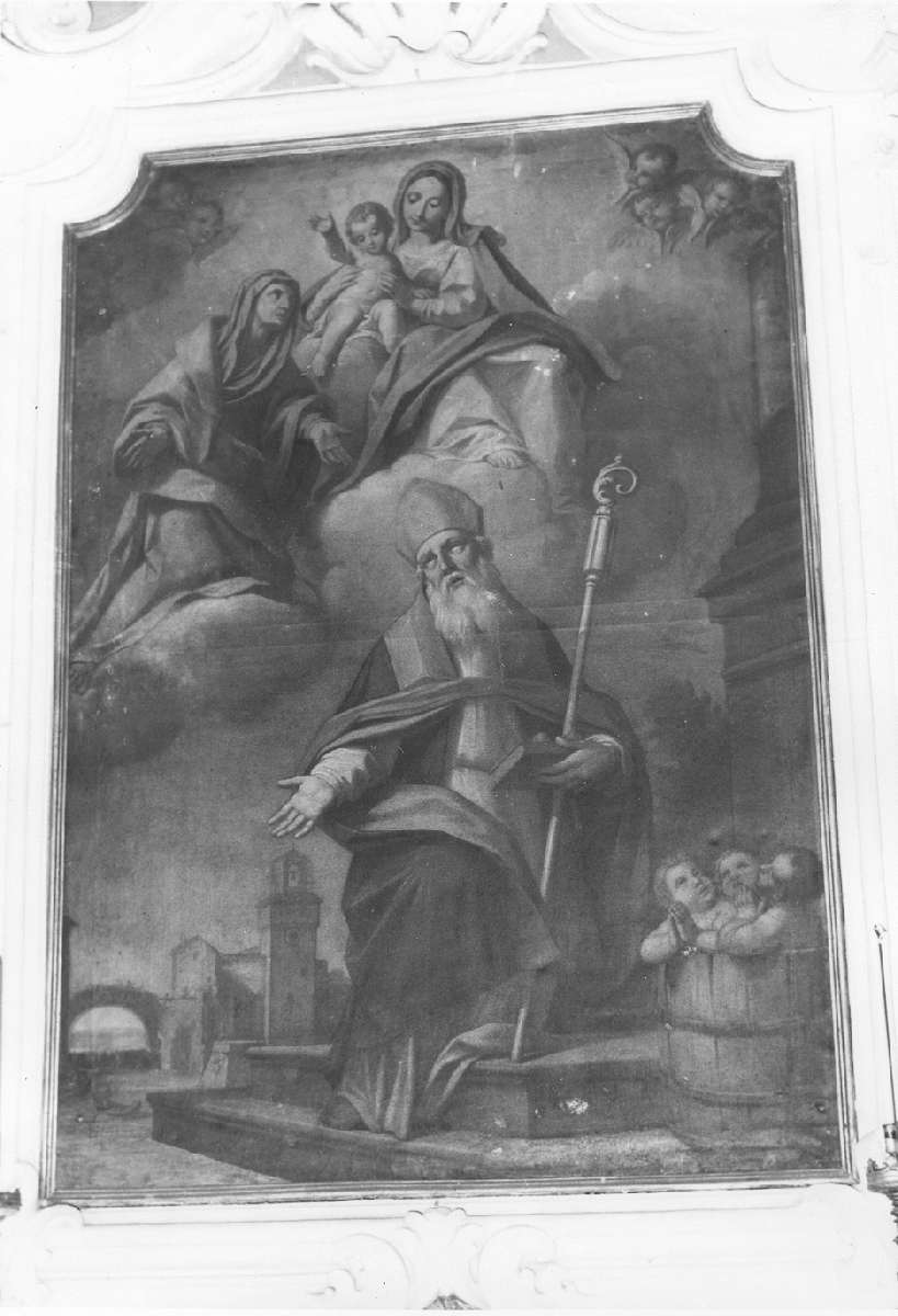 Madonna con Bambino, Sant'Anna e San Nicolò (dipinto) di Consetti Antonio (attribuito) (metà sec. XVIII)