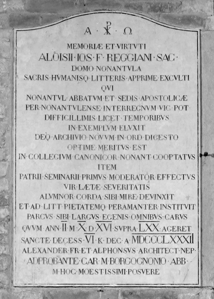 lapide commemorativa - manifattura modenese (sec. XIX)