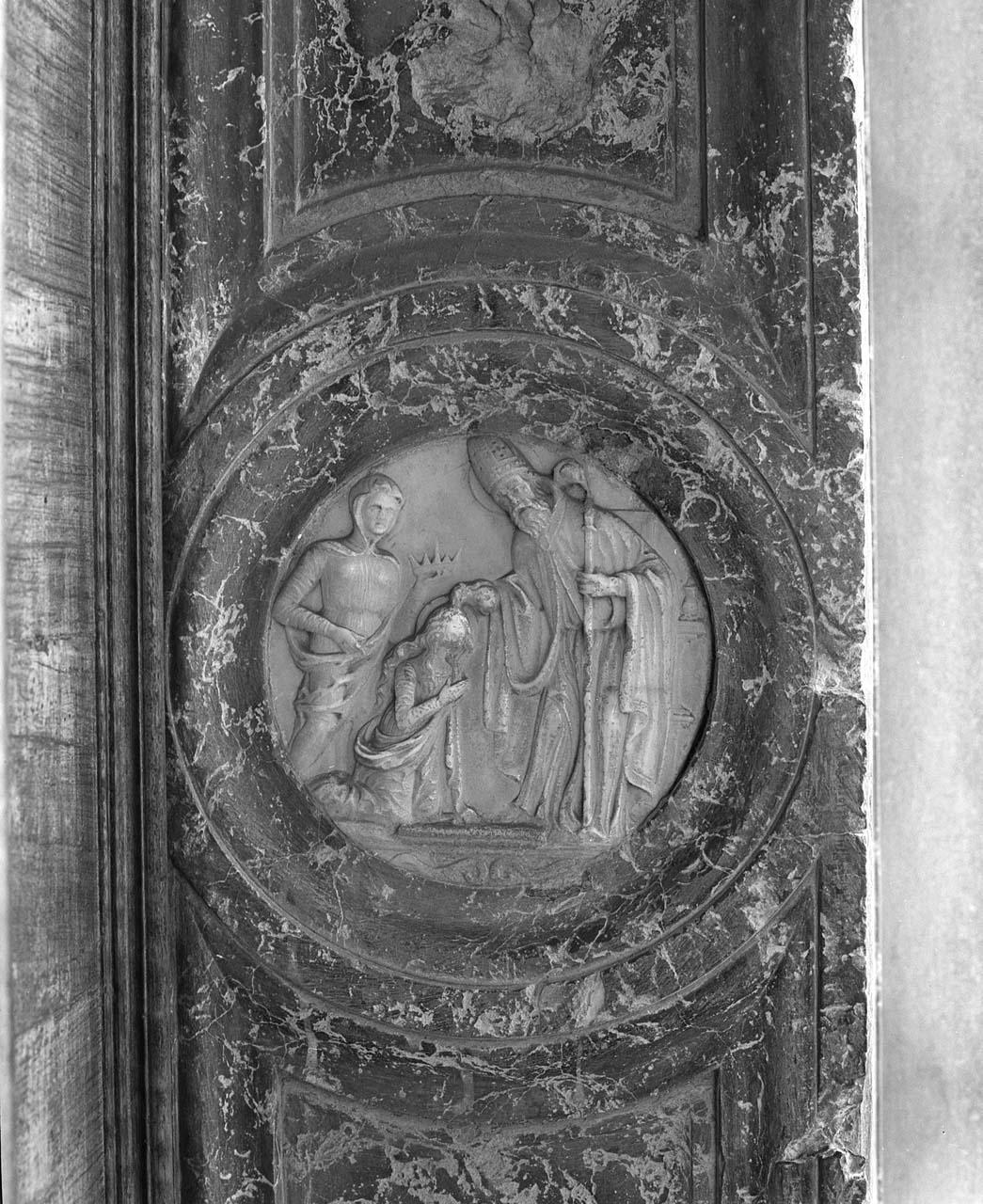 Battesimo di Santa Giustina (patera, serie) di Lombardo Tullio (bottega) (secc. XV/ XVI)
