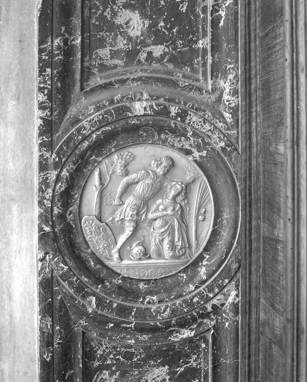 Martirio di Santa Giustina (patera, serie) di Lombardo Tullio (bottega) (secc. XV/ XVI)